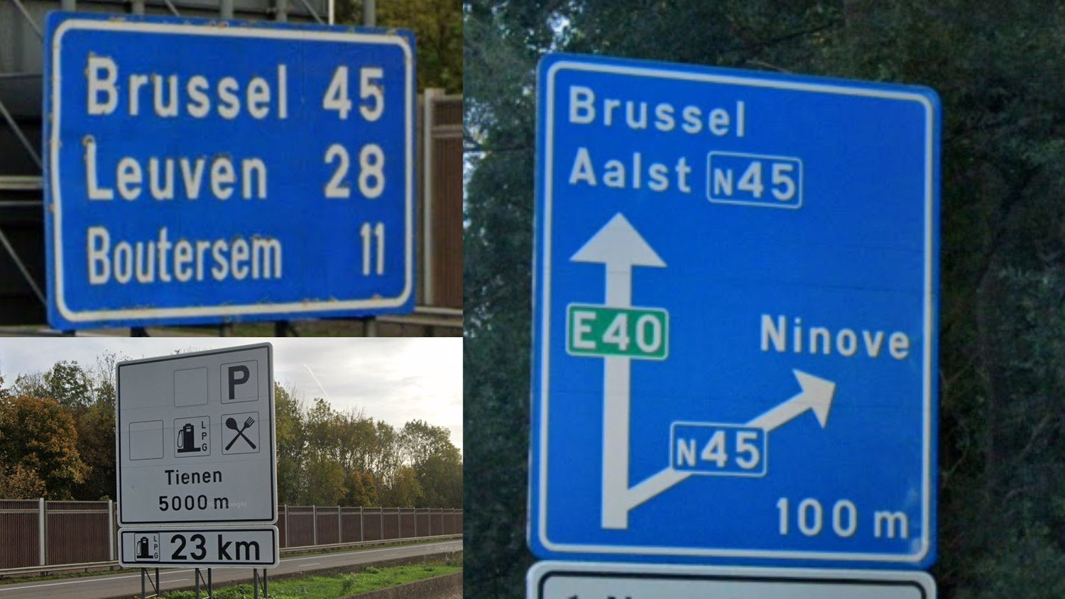 belgium-Direction Sign-1