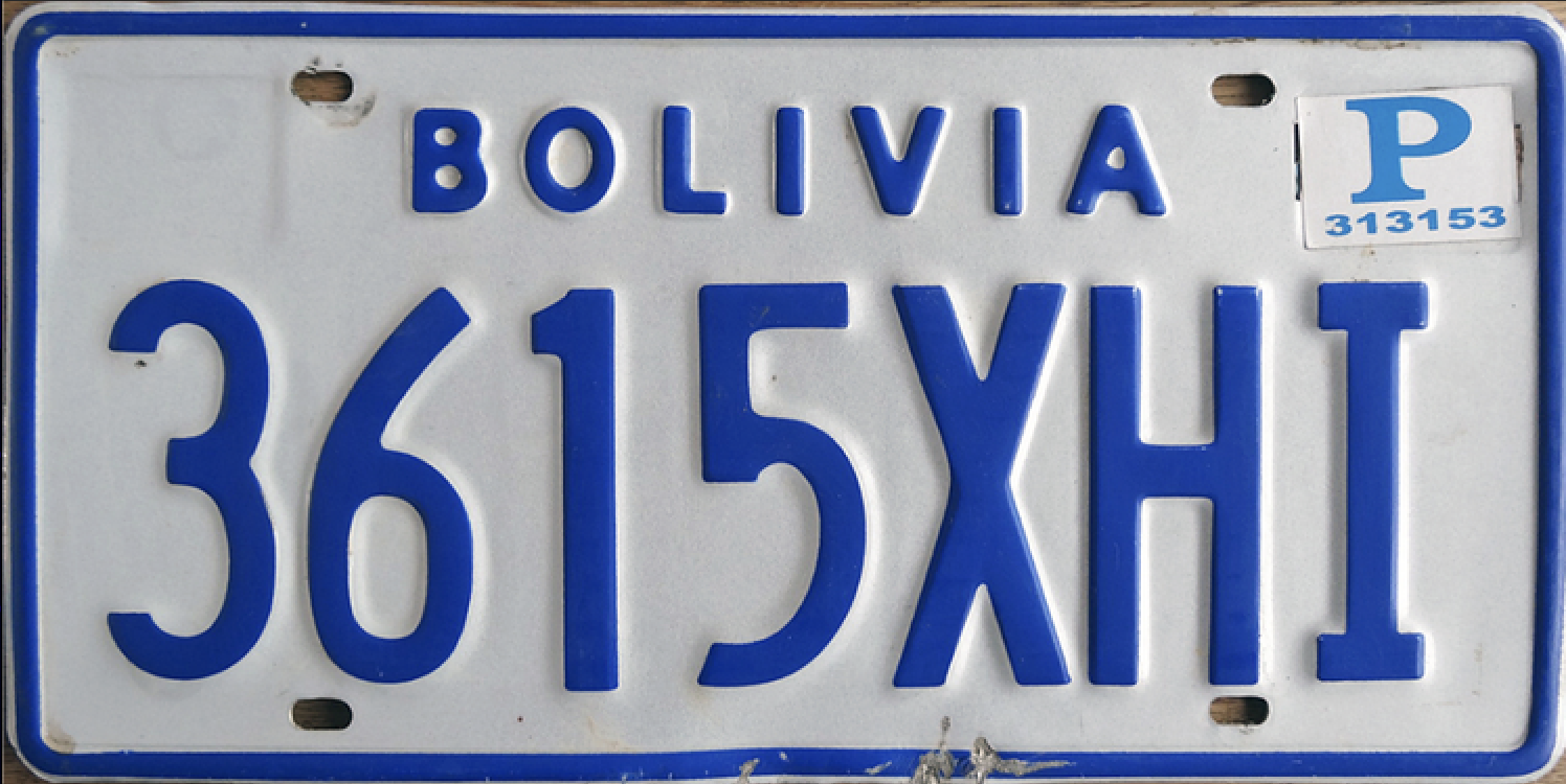 bolivia-License Plate-1